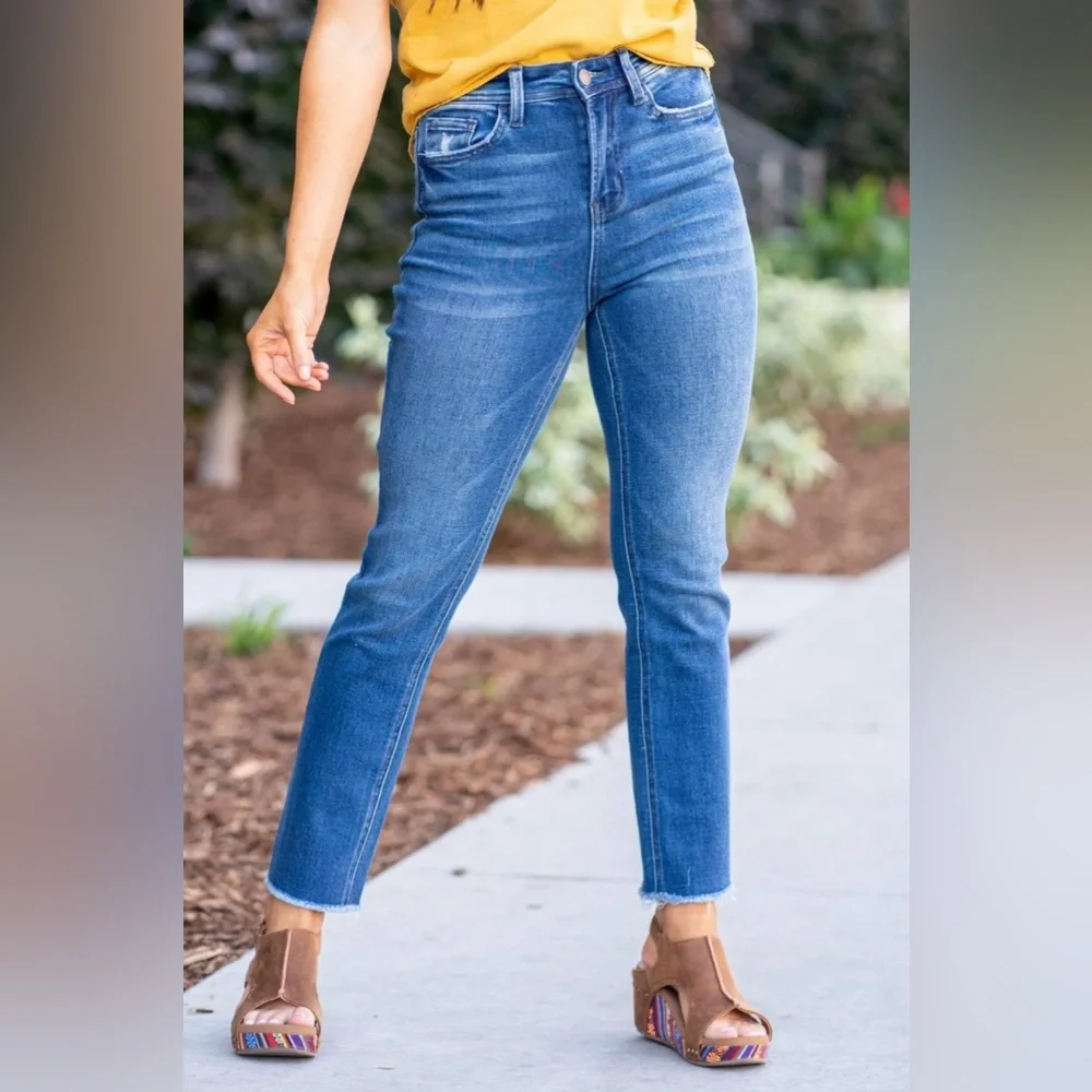 F4386 Flying Monkey | A Little Close High Rise Slim Straight | NWT | WMNS sizes - Picture 1 of 2